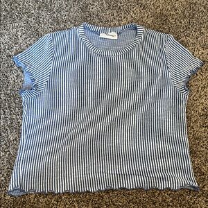Striped Blue Crop Top